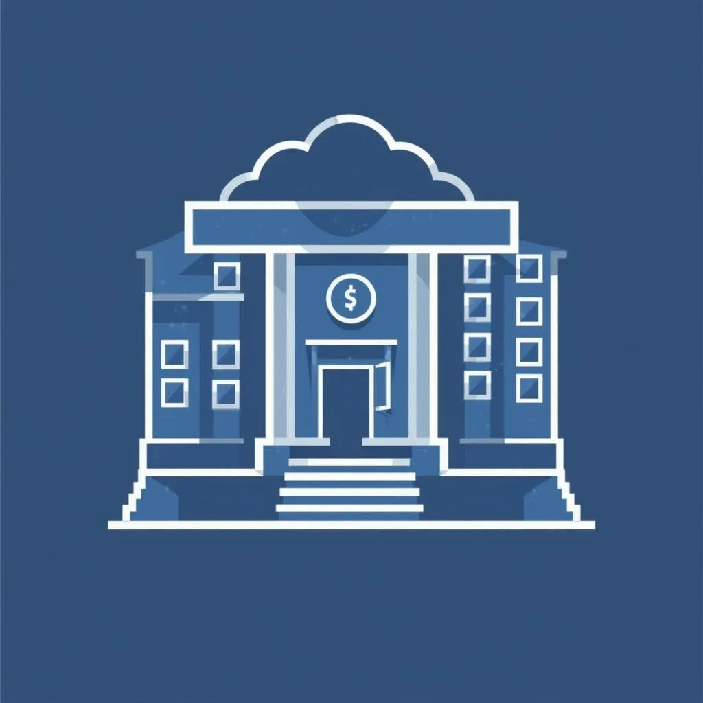 Icône représentant des institutions financières